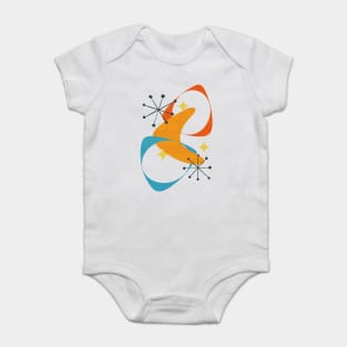 Retro Mid Century Atomic Space Age Abstract 20 Baby Bodysuit